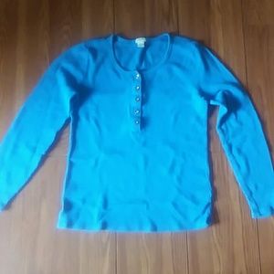 J. Crew Woman blue long sleeve blouse Top Medium